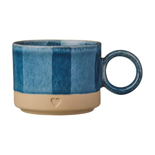 Krus m. hank - Heart - Blå - Ib Laursen