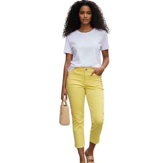 Coral capri bukser - Gul - Ofelia