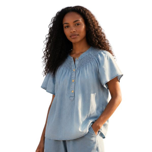 Iben bluse - Lys denim - Ofelia