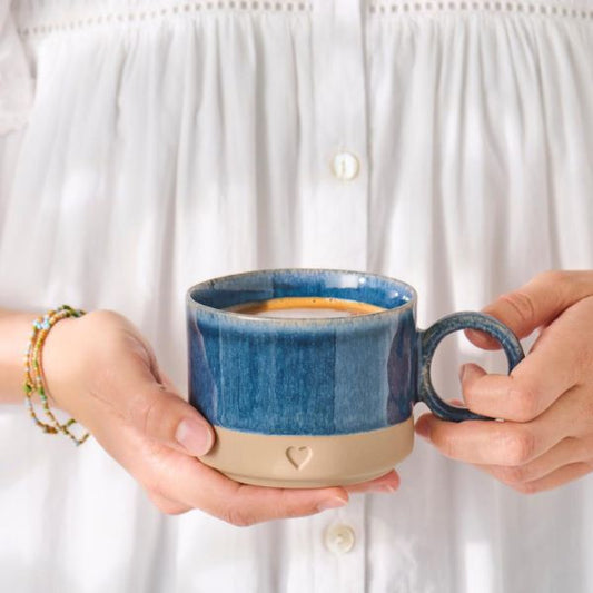 Krus m. hank - Heart - Blå - Ib Laursen