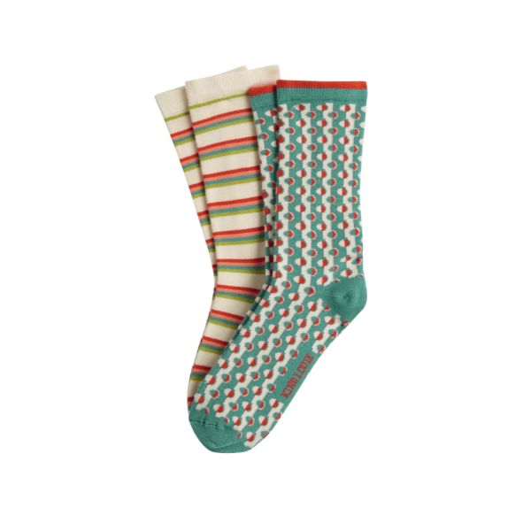 Socks 2-pak Cosette - Matcha green - King Louie