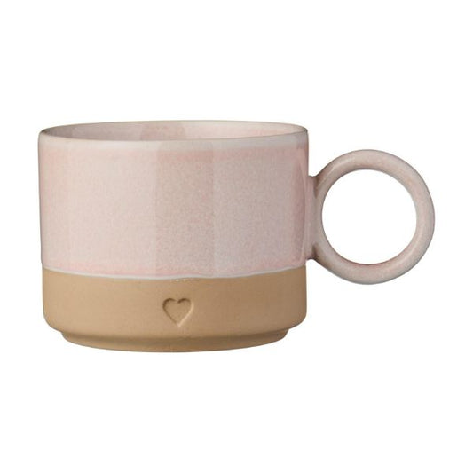 Krus m. hank - Heart - Rosa - Ib Laursen