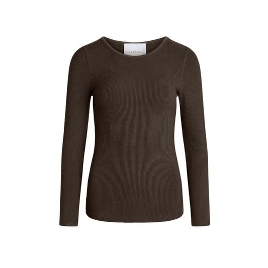 Lisa t-shirt - Mørkebrun - La Róuge