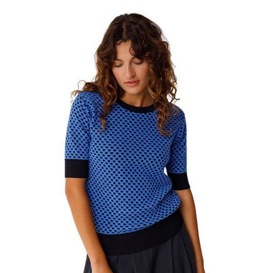 Muike GOTS Sweater - Multi blue - SKFK