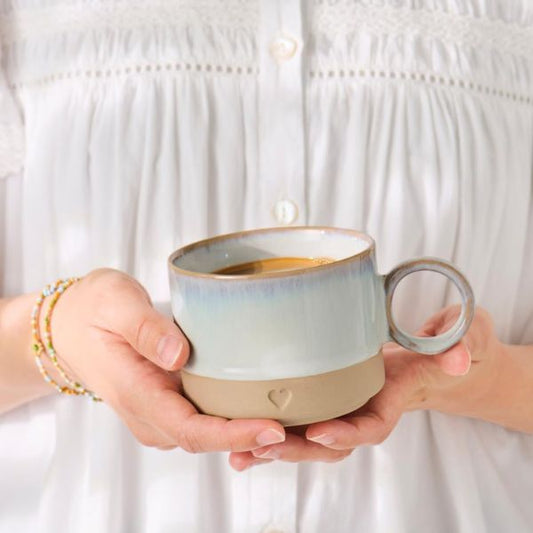 Krus m. hank - Heart - Lyseblå - Ib Laursen