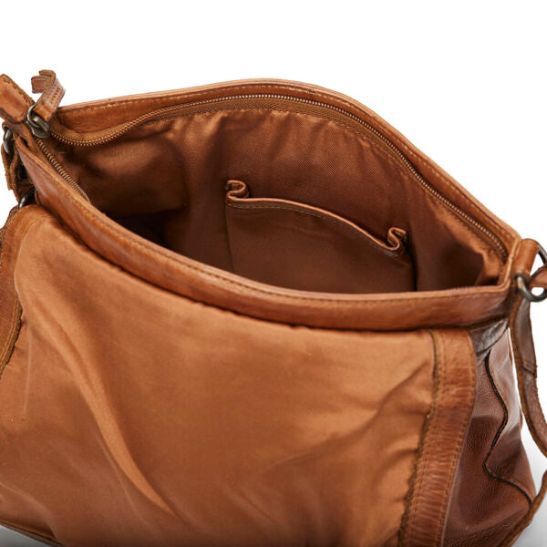 Medium Taske m/overslag - Cognac 098-11 - Pia ries