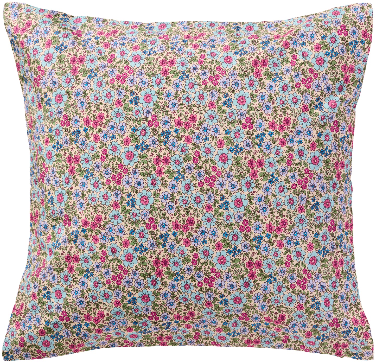 Pudebetræk 60*60 - Fuchsia blomster - Ib Laursen