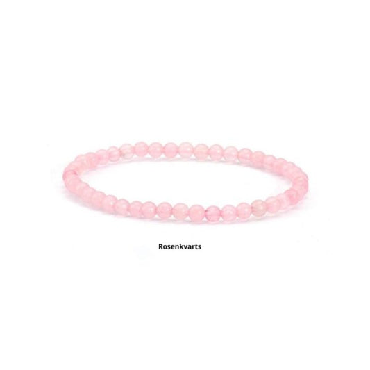 Armbånd 3mm rosenkvarts
