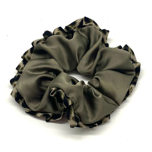 Mega scrunchie army leopard