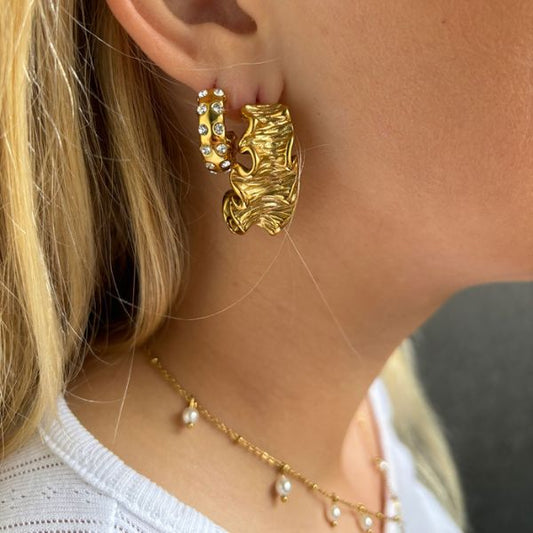 Rusty Hoops - Guldbelagt - Wolff Jewelry