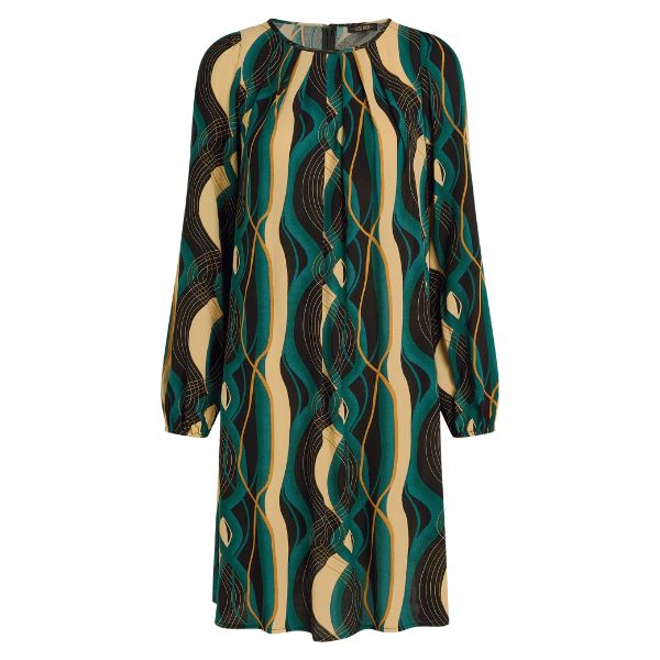 Laura pleat dress elysse - Black - King Louie