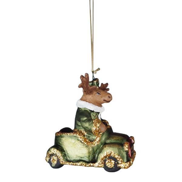 Elg i bil - Julefigur