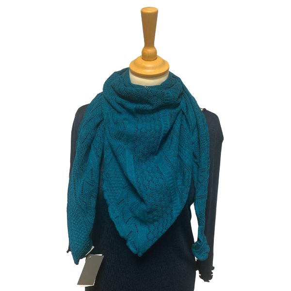 Vanessa tørklæde/sjal - Petrol - Invero