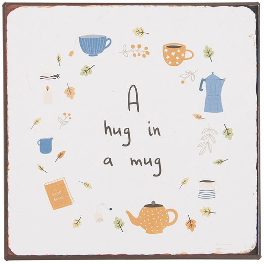 Metalskilt - A hug in mug- 70136-00 - Ib Laursen