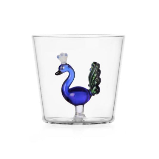 Glas - Blå påfugl