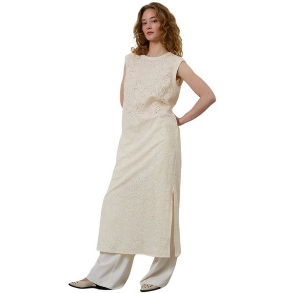 Inge dress - Off white broderi anglaise - La Róuge