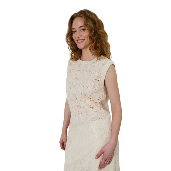 Inge dress - Off white broderi anglaise - La Róuge