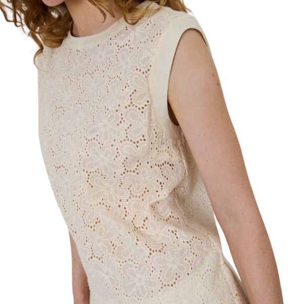 Inge dress - Off white broderi anglaise - La Róuge