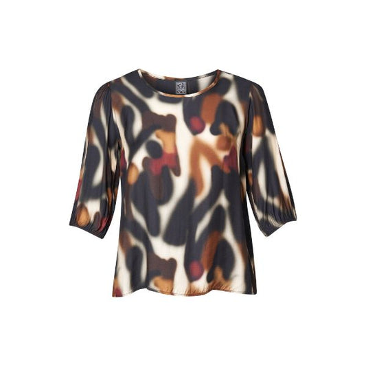 Sanni bluse - Bordeaux print - Pont neuf