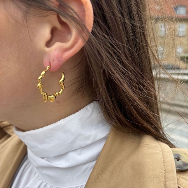 Ginni Hoops - Guldbelagt - Wolff Jewelry