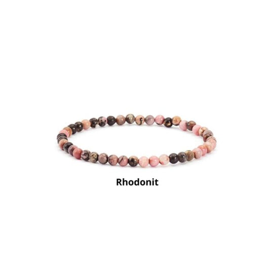 Armbånd 3mm rhodonit