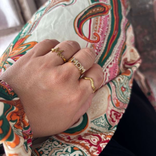 Rustic Wave ring - Guldbelagt - Wolff Jewelry