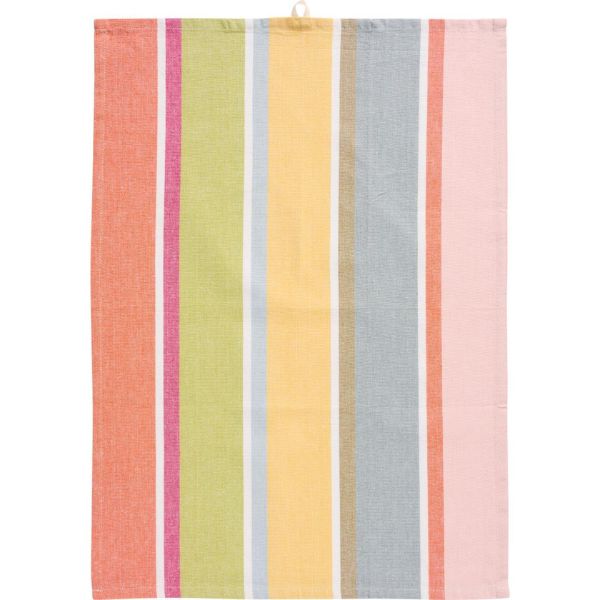 Viskestykke - Multifarvede striber - Gul - Ib laursen