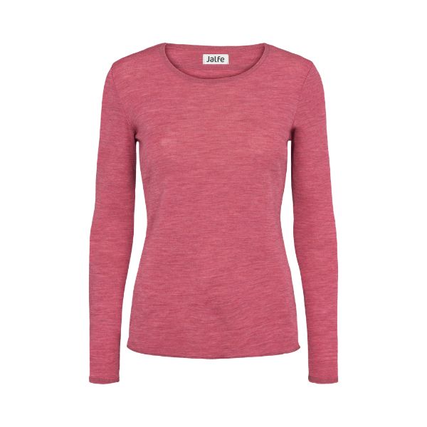 Merino bluse - Pink grape - Jalfe