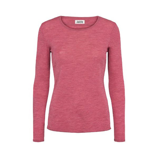 Merino bluse - Pink grape - Jalfe