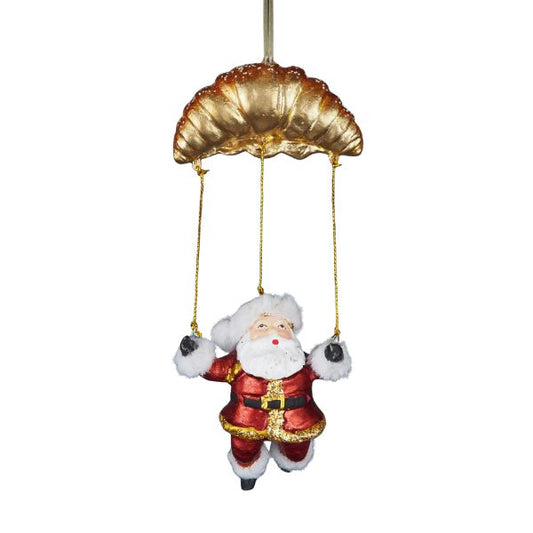 Julemand med croissant faldskærm - Julefigur