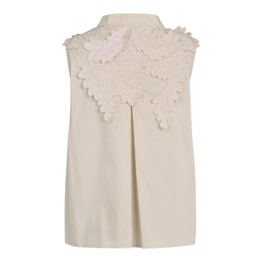 Skjorte m. blade - Sand - NOEN