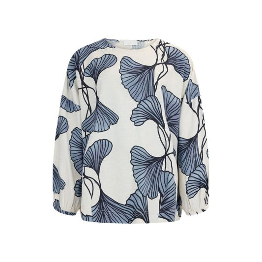 Bluse - Bleg blå mønster - NOEN