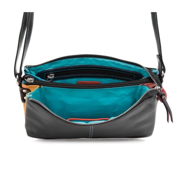 Pia Ries tropical mellem crossbody i sort 6007