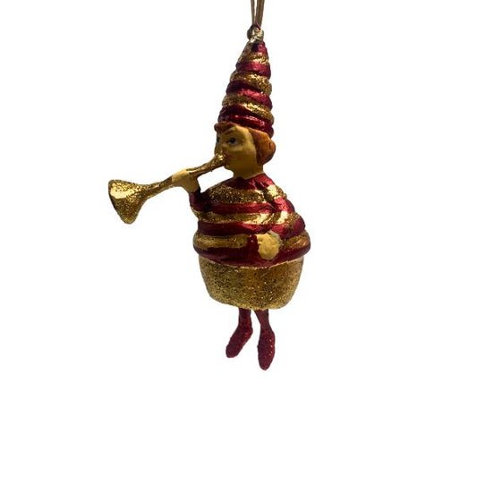 Trompet cupcake - Julefigur