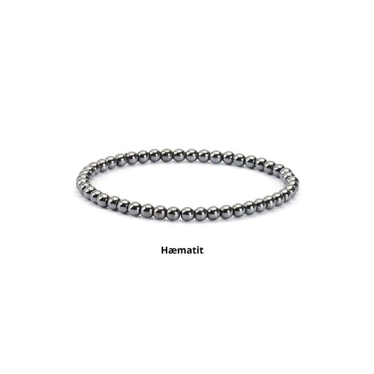 Armbånd 3mm hæmatit