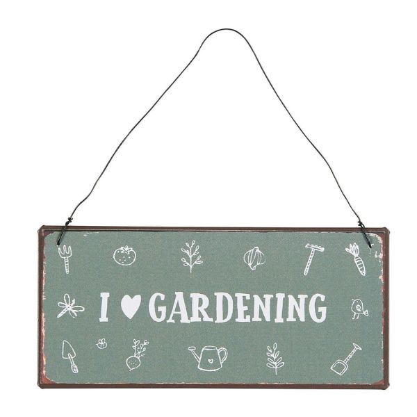 Metalskilt - I <3 Gardening - Ib Laursen