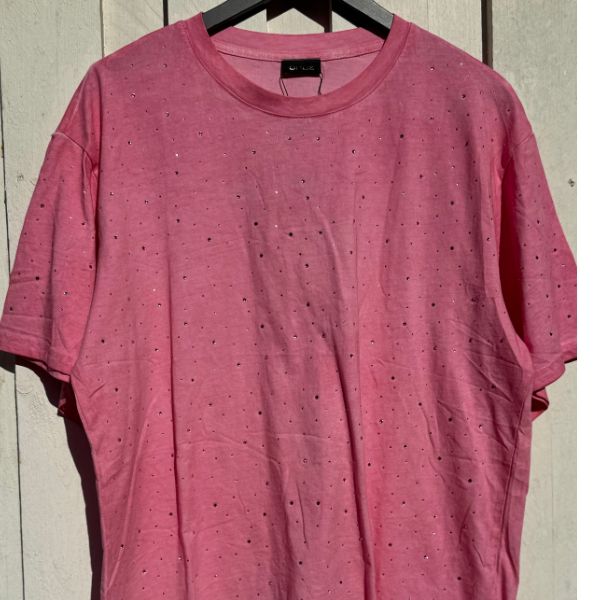Rini t-shirt - Bubblegum m. rhinsten - Qnuz