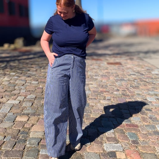 Molly bukser - Navy stripe - Amaze Cph.