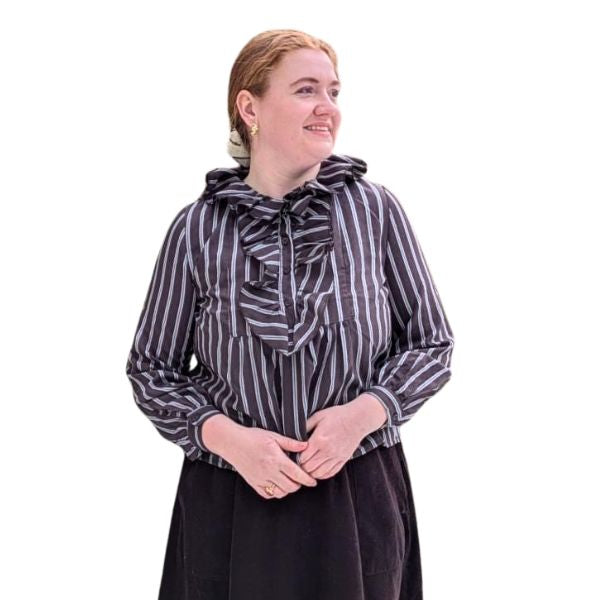 Maggie bluse m. flæser - Choco - Lecoco 