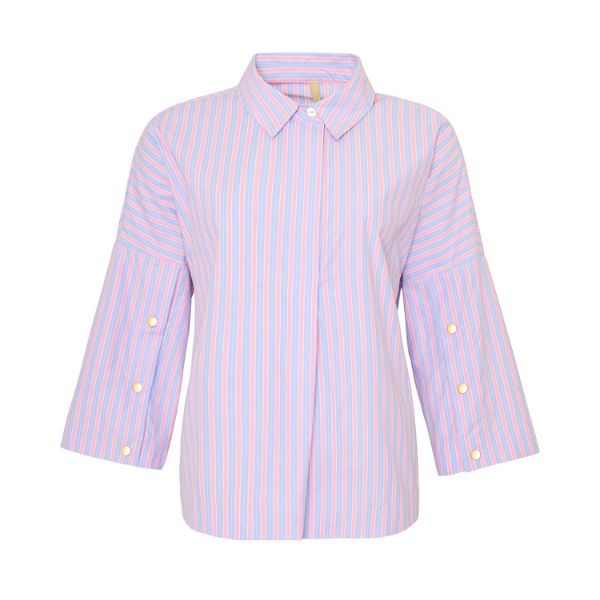 Mette bluse - Blå/rosa - Ofelia