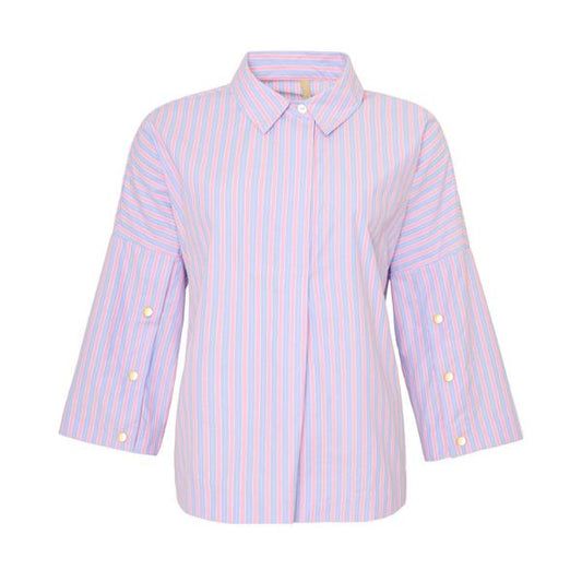 Mette bluse - Blå/rosa - Ofelia