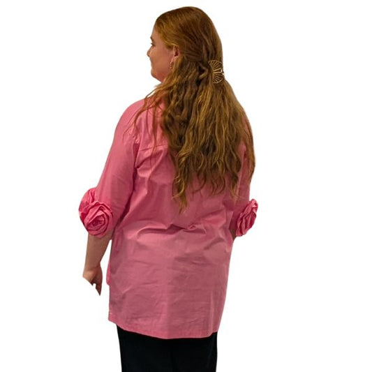 Skjorte m. roser - Pink - Boho Love