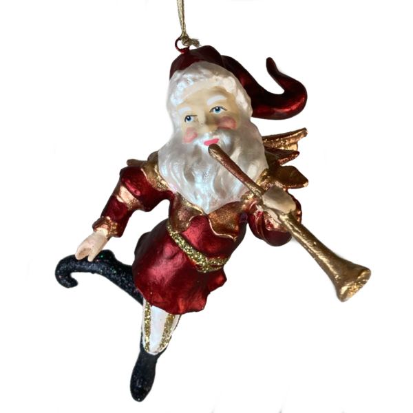 Eventyrfigur: Julemand med trompet