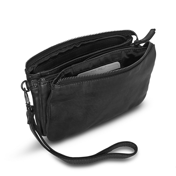 Pia Ries sort clutch taske med håndledsrem 060-1