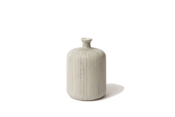 Bottle vase 11cm - Grå stribe - Lindform