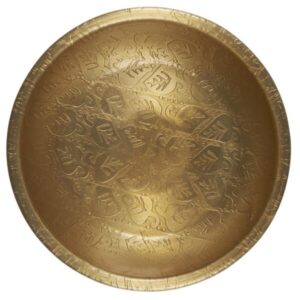 Bakke m/ bladmønster 2,5*11cm - Aluminium Antik guld 1995-17 - Ib Laursen