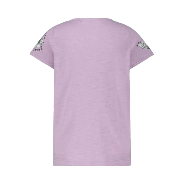 Lioness t-shirt - Cold rose 23111 - Mansted lyselilla/rosa t shirt med mælkebøtteblomster