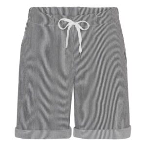 Pinstribe shorts - Sort m/ hvide striber - Amaze Cph.
