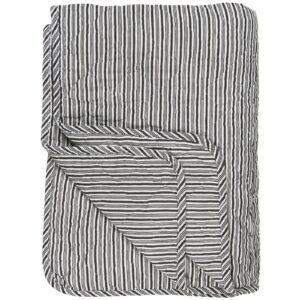 Quilt 130-180cm - Hvide med sorte striber 0740-24 - Ib Laursen