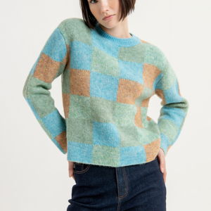 Jaquard sweater - Blå 553SACU232 - Surkana